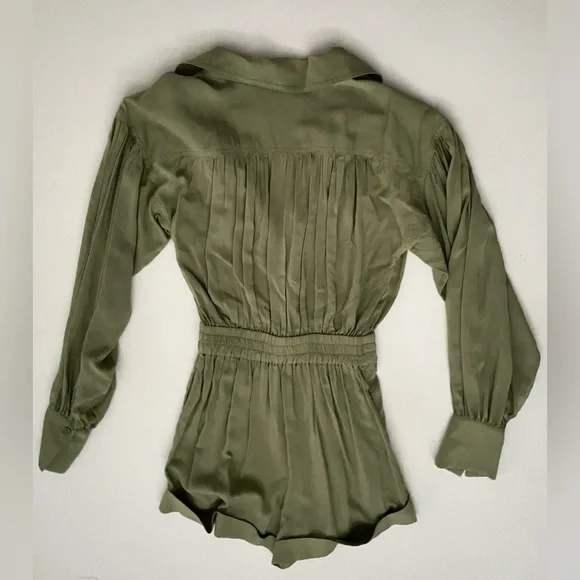 L'Academie Rayne Romper in Olive Green XXS - Picture 8 of 11